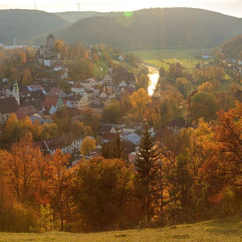 Panoramabilder - Altmuehltal 005 Der Weinberg ist ein phantastischer Aussichtpunkt oberhalb von Pappenheim, Mein Lieblingsplatz